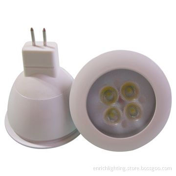 4 x 1W LED Spotlight Bulbs with High-efficiency, Aluminum Housing, Sized 49.5 x 62mm